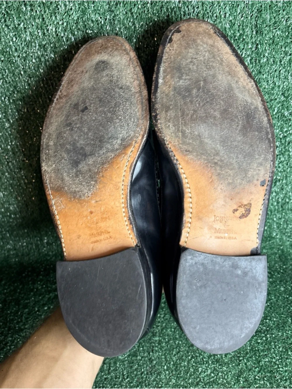 Johnston & Murphy Kiltie Loafers Mens Size 11‎ Black Leather Dress Shoes Wingtip